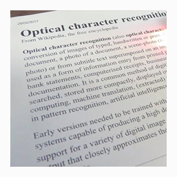 Optical Character Recognition OCR in Oxfordshire UK
